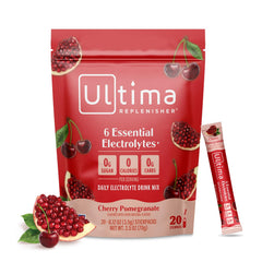 Ultima Replenisher frontal del empaque mostrando marca y sabor, ideal para identificar el producto