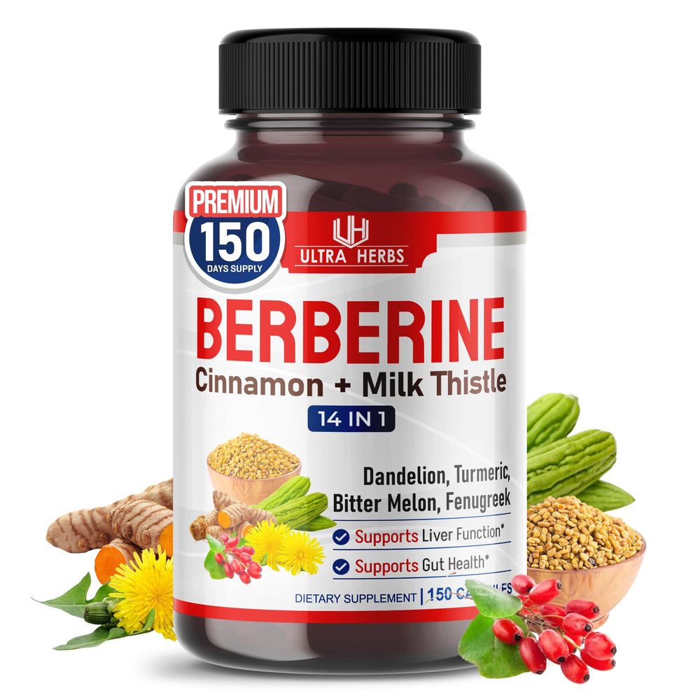 ULTRA HERBS frasco delantero mostrando etiqueta y beneficio de soporte diario