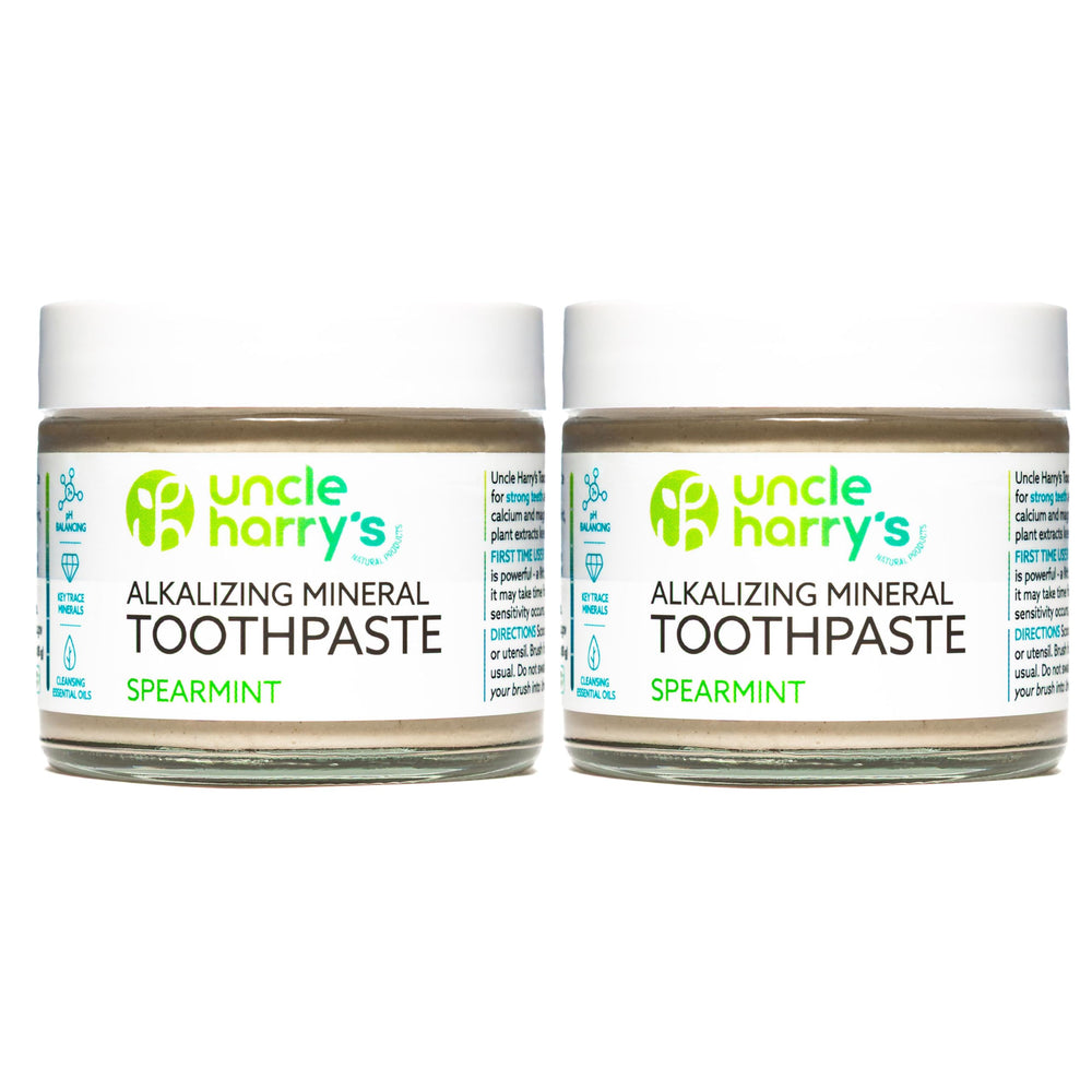 Uncle Harry's frasco frontal mostrando etiqueta ecológica y frescor