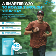 UPLIFE chicle textura de la superficie, ingrediente masticable y frescura
