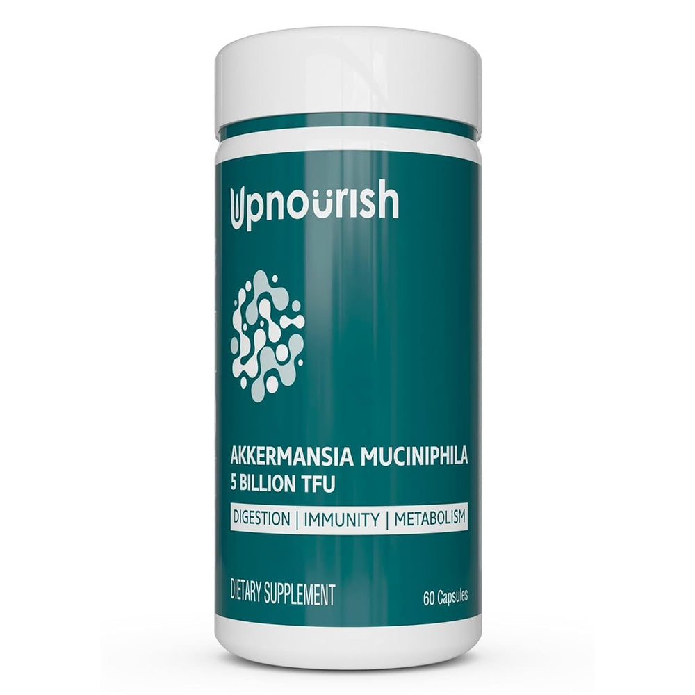 UpNourish envase frontal mostrando marca y beneficio digestivo
