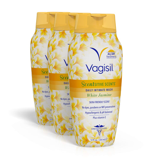 Vagisil botella frontal Cucumber Magnolia mostrando diseño y ventaja de frescura