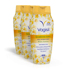 Vagisil botella frontal Cucumber Magnolia mostrando diseño y ventaja de frescura