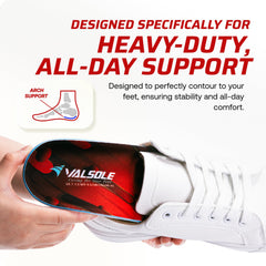VALSOLE plantilla colocada en bota de trabajo para confort prolongado