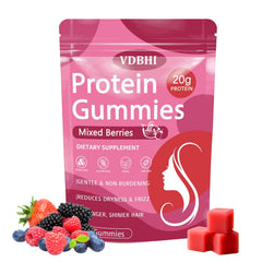 VDBHI frasco frontal que muestra 60 gomitas y conveniencia