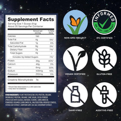 Vega etiqueta nutricional en primer plano para información clara