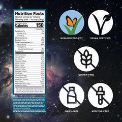 Vega cucharada llena que muestra 20 g de proteína por porción