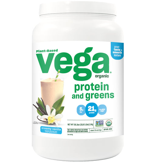 Vega Proteína Orgánica y Verdes Crema Vainilla: batido nutritivo para energía diaria
