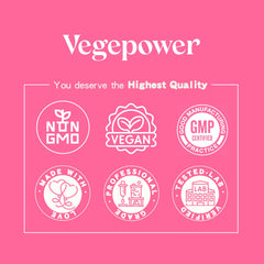 VEGEPOWER sellos de calidad y GMP, confianza en fabricación