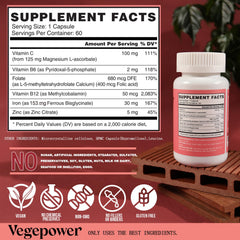 VEGEPOWER envase abierto con cápsulas, comodidad en la toma diaria