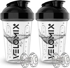 VELOMIX vista frontal del pack de dos botellas, ideal para transportar bebidas