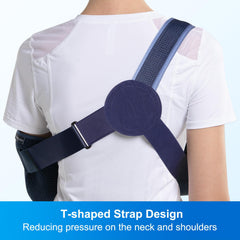 Velpeau uso lateral sujeto al torso demostrando inmovilización efectiva