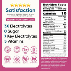 Venture Pal etiqueta nutricional en detalle, información clara de electrolitos y vitaminas