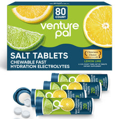 Venture Pal frente del empaque mostrando 80 tabletas y conveniencia