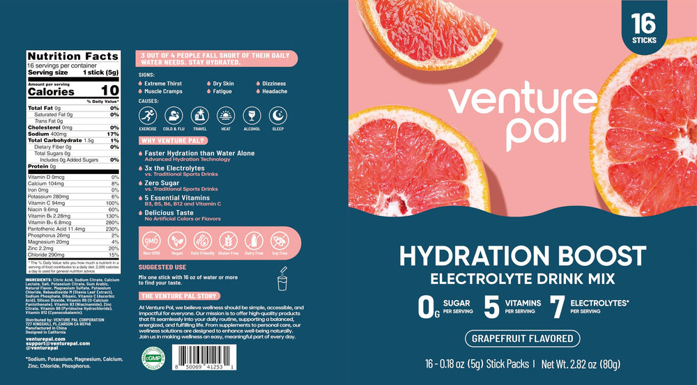 Venture Pal varios sobres de sabores naturales para elegir según preferencia