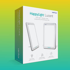 Empaque de Verilux HappyLight Lucent con garantía de 3 años y soporte incluido