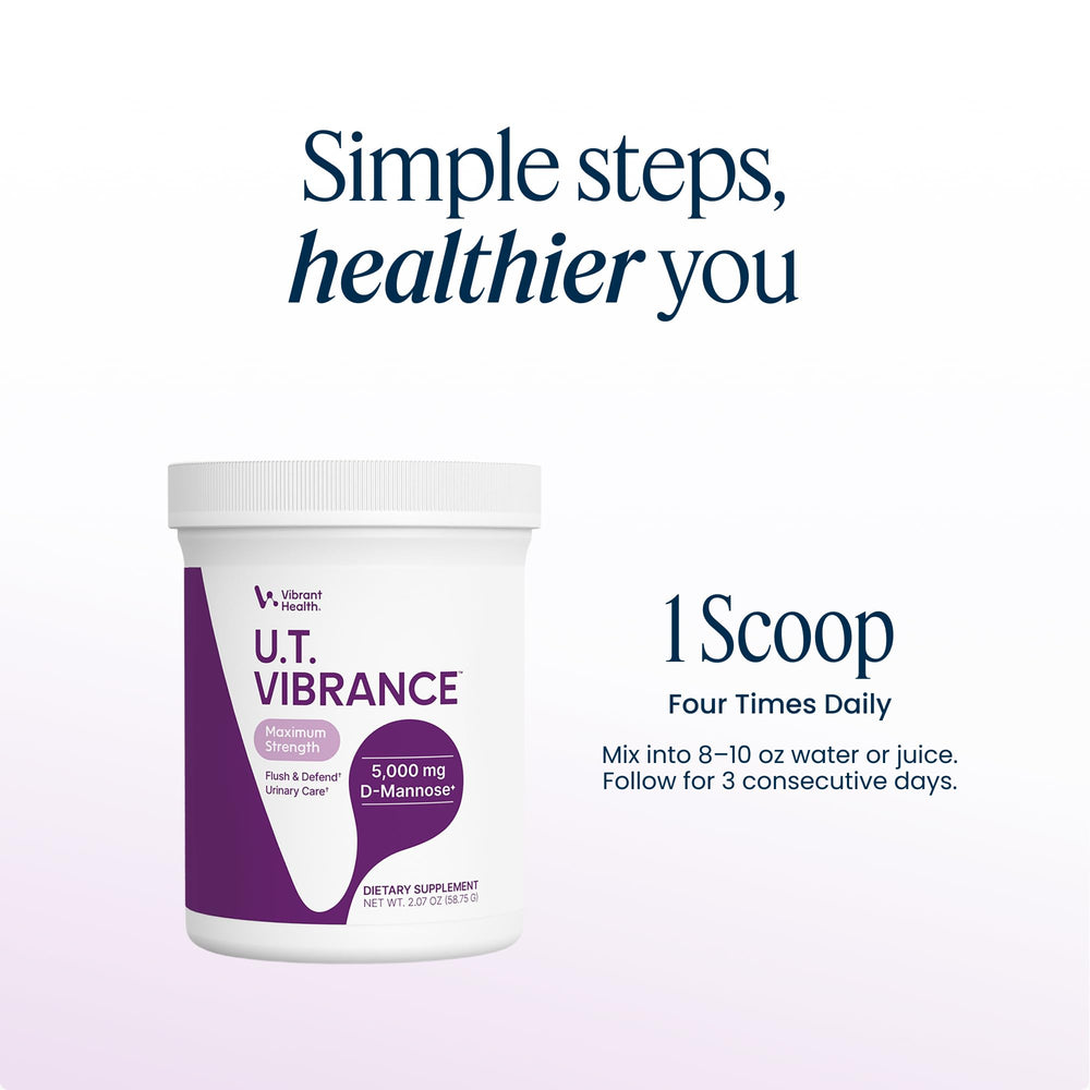 Escena cotidiana con U.T. Vibrance Vibrant Health en baño, representando cuidado diario