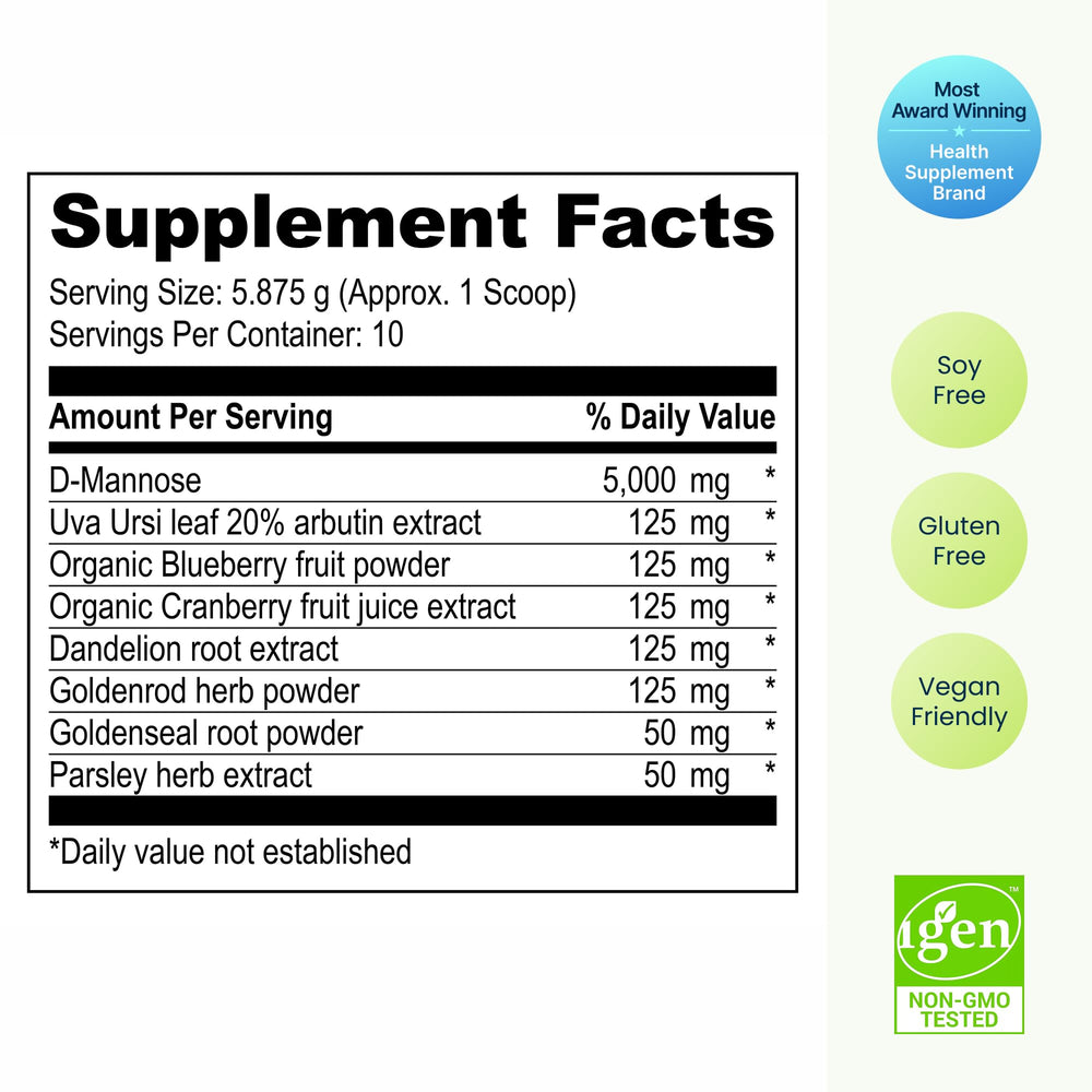 Comparación de tamaño de porción U.T. Vibrance Vibrant Health para controlar la dosificación