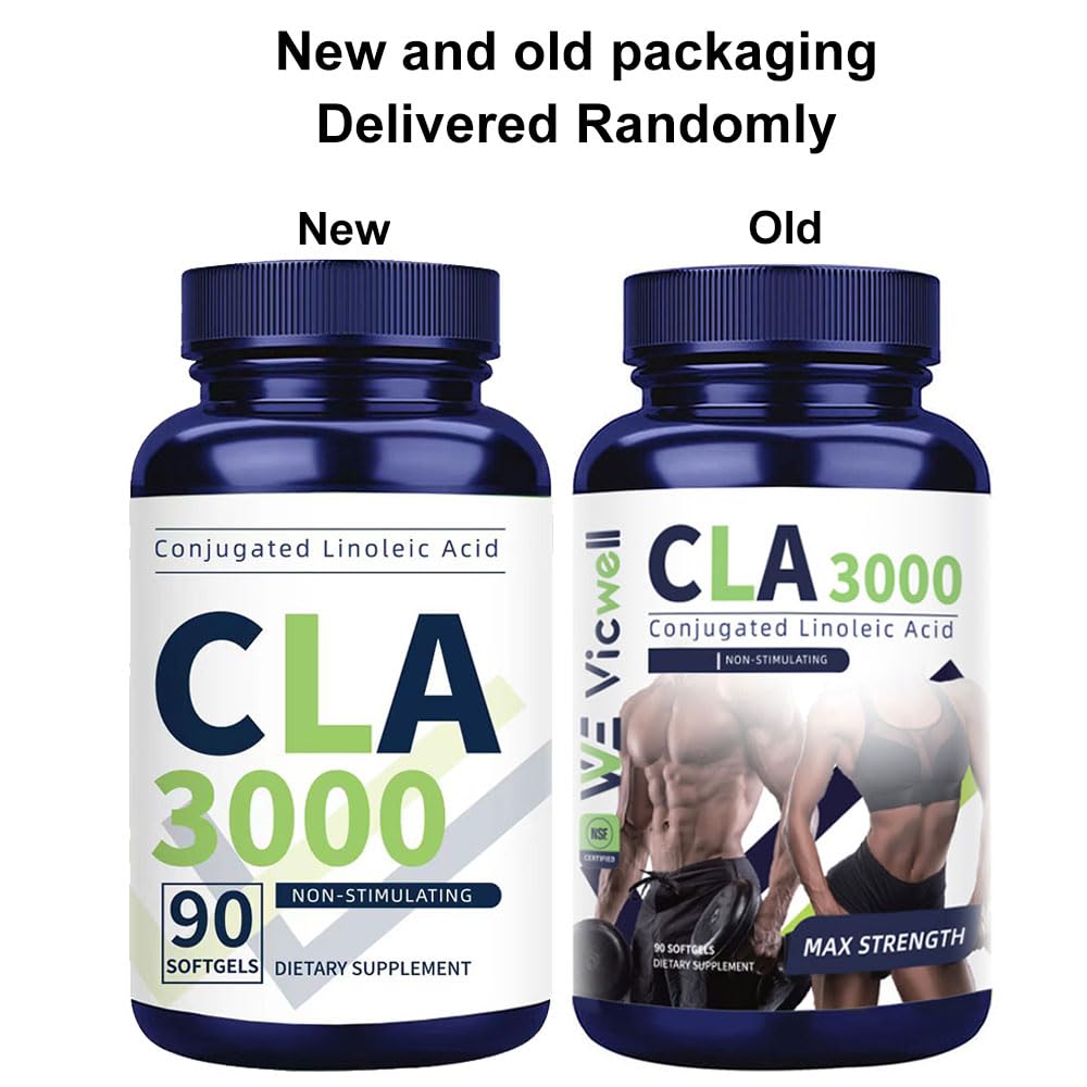 Vicwell CLA 3000mg, cápsulas, uso diario sin estimulantes para bienestar