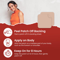 Parche VIORY Hierro con adhesion-resistente para uso cómodo durante horas.