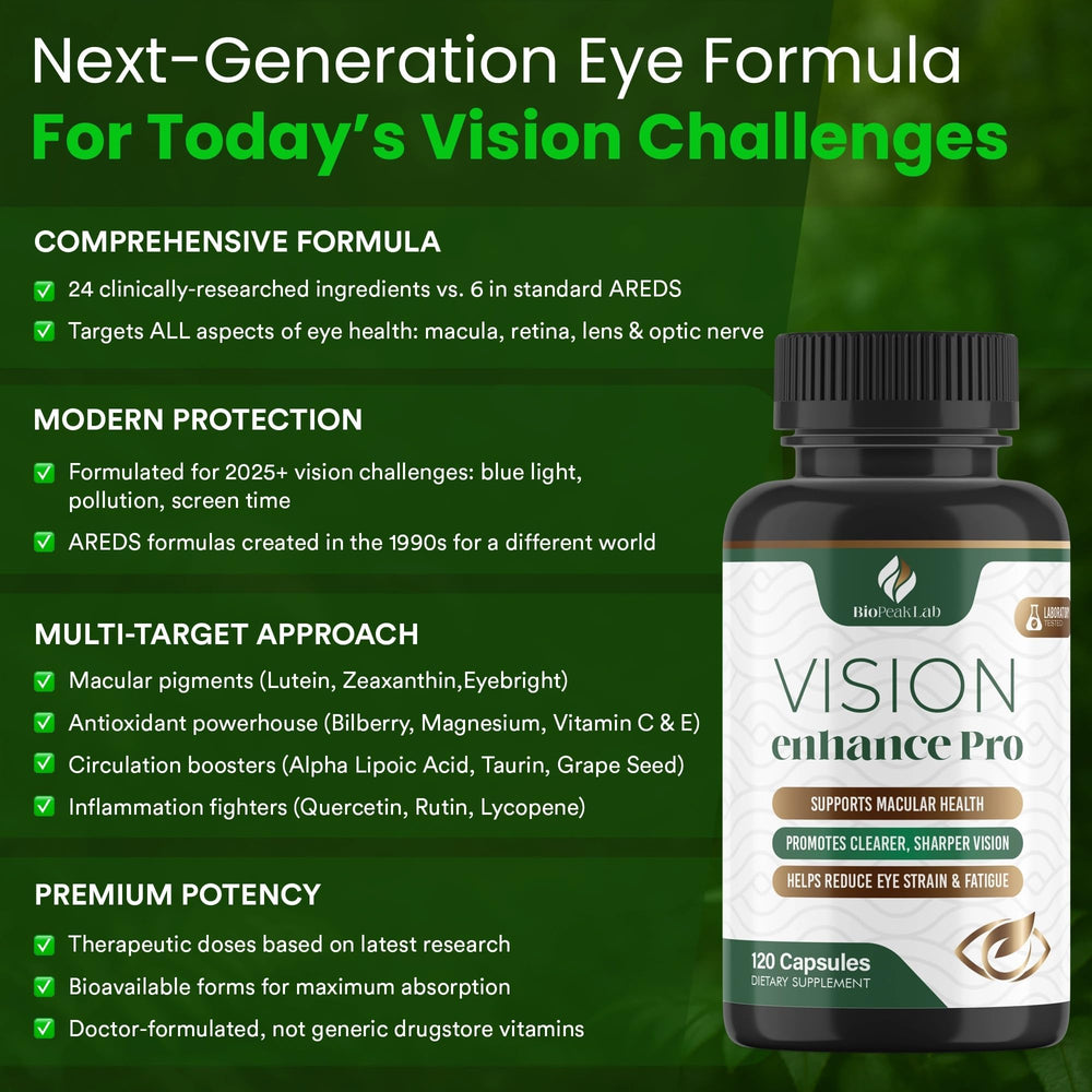 Vision Enhance Pro detalle de ingredientes que apoya la salud macular