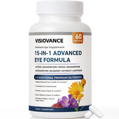 VisioVance frente del envase mostrando 60 cápsulas y beneficio práctico