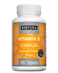 VISPURA frasco frontal con 180 tabletas, visibilidad clara del envase y beneficios