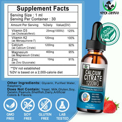 Vita letuo etiqueta nutricional ampliada mostrando ingredientes y pureza