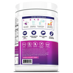 Etiqueta de ingredientes y beneficios de Vitauthority Multi Collagen.