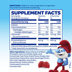 VITABURST Smurfs gomita en mano texturizada con aspecto masticable y natural