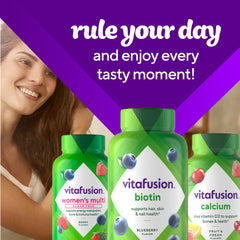 Vitafusion frasco abierto mostrando cantidad y presentación interior