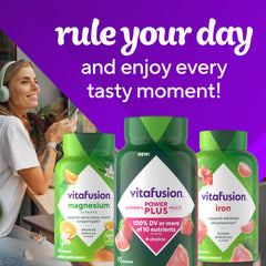 Vitafusion fresas y sandías junto a gomitas mostrando sabores