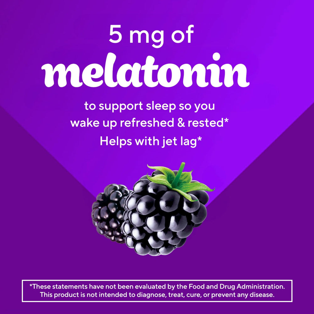 Vitafusion melatonin gummies clock imagery signaling circadian rhythm