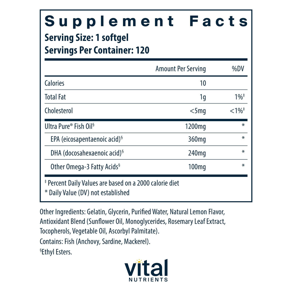 Vital Nutrients cápsula en primer plano que revela textura y tamaño fácil de tragar