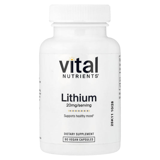 Vital Nutrients frasco frontal con etiqueta clara y beneficios visibles