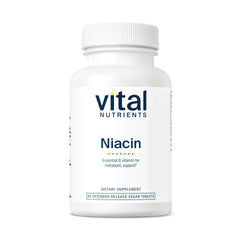 Vital Nutrients botella frontal mostrando etiqueta y cantidad, confianza de marca