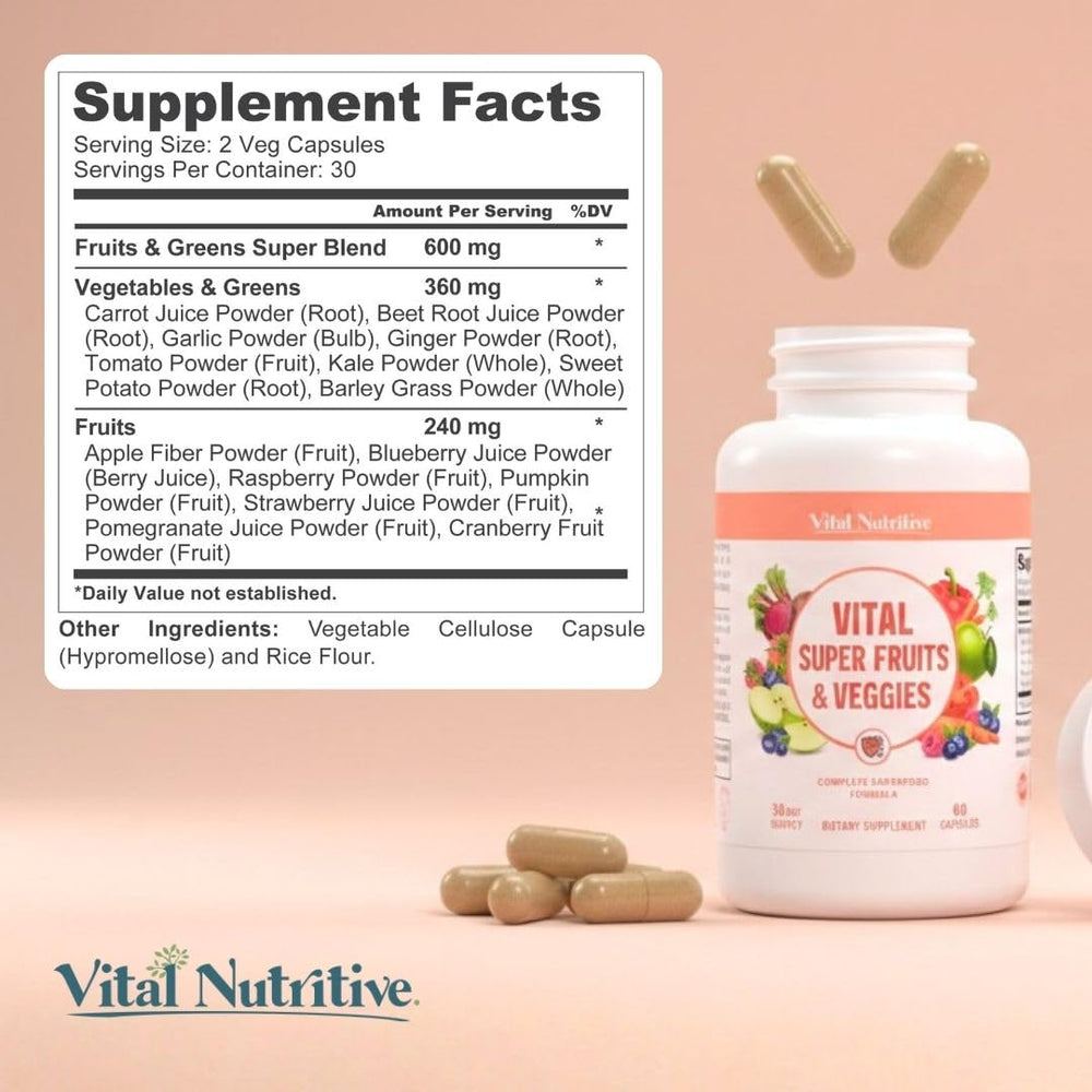 VITAL NUTRITIVE envase abierto mostrando cápsulas listas para uso cotidiano