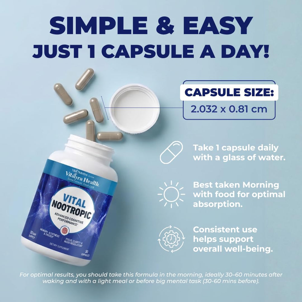 VITAL NUTRITIVE etiqueta con lista de ingredientes y certificaciones