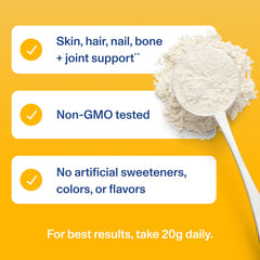 Vital Proteins polvo en cuchara, porción de 10 g para añadir proteína