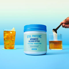 Vital Proteins polvo vista de textura para mezcla rápida y suave