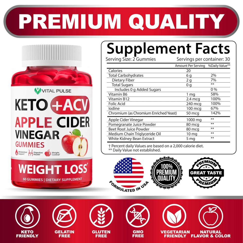 Vital Pulse gomitas junto a desayuno keto para integración en rutina.