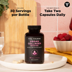 Vital Vitamins etiqueta nutricional con ingredientes y sin aditivos