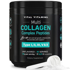 Vital Vitamins frente del envase mostrando la etiqueta y beneficios