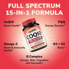 Vitalibre CoQ10 200 mg: cápsula blanda para consumo cómodo y suave.