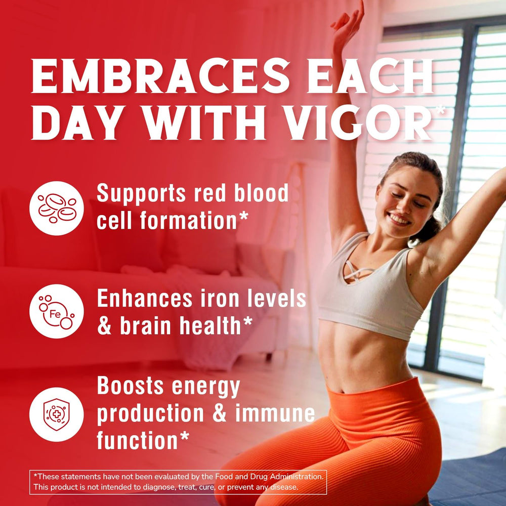 Vitalibre: fórmula con L-5-MTHF y folato para glóbulos rojos.