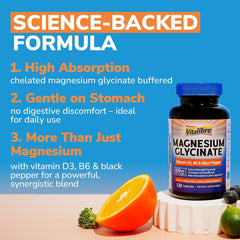 Vitalibre cápsulas de magnesio glicinato: cápsulas suaves para uso diario