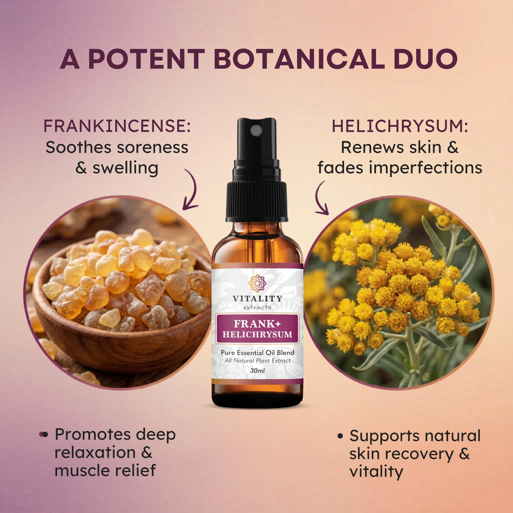 Vitality etiqueta con ingredientes naturales y confianza en pureza