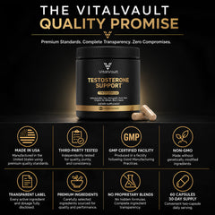 VitalVault cápsula comparada en mano para mostrar tamaño y facilidad