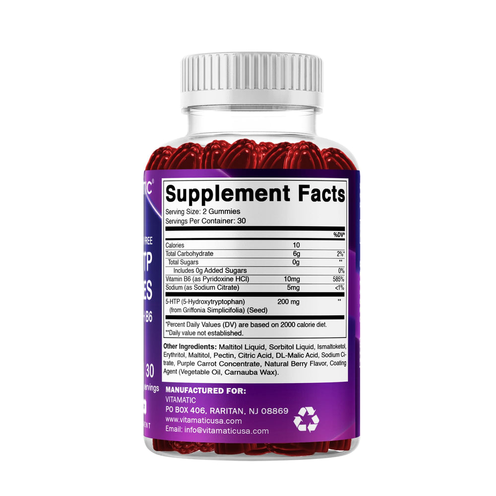 Gomitas con B6 Vitamatic 5-HTP, posible absorción optimizada.