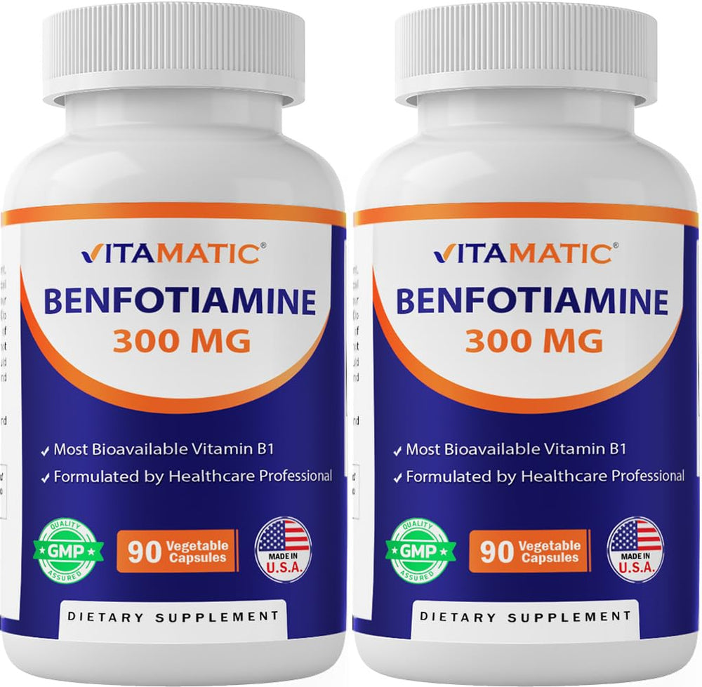 Vitamatic Benfotiamine 300 mg: cápsulas frente para uso diario y bienestar